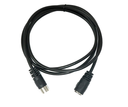 SYSTEM-S S-Video cable 150 cm Din 7 pin male to female in black