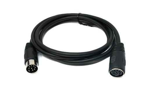 SYSTEM-S S-Video cable 150 cm Din 8 pin male to female in black