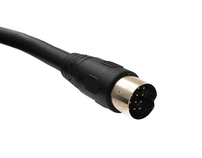 SYSTEM-S S-Video Kabel 150 cm Din 13 Pin Stecker zu Stecker Schwarz