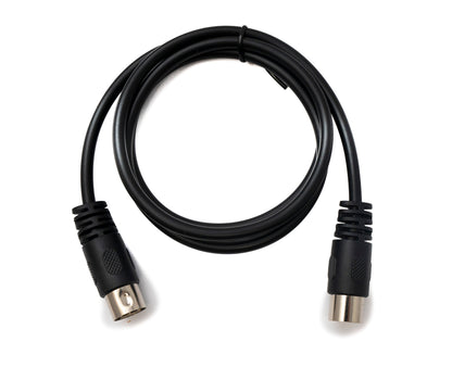 SYSTEM-S S-Video Kabel 100 cm Din 3 Pin Stecker zu Stecker Schwarz