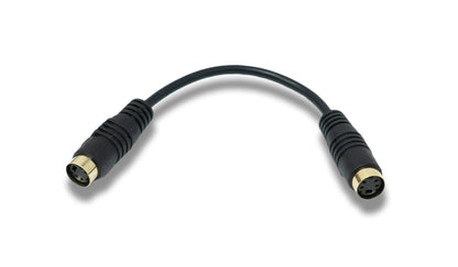 SYSTEM-S S-Video cable 15 cm Mini Din 4 pin female to female in black