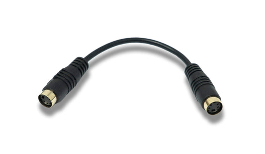 SYSTEM-S S-Video Kabel 15 cm Mini Din 4 Pin Buchse zu Buchse in Schwarz