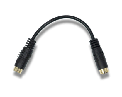 SYSTEM-S S-Video cable 15 cm Mini Din 4 pin female to female in black