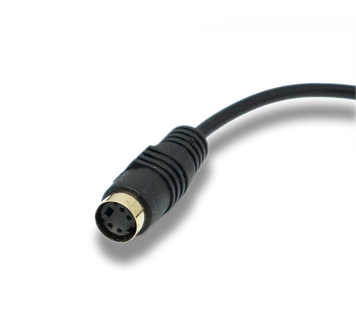 SYSTEM-S S-Video cable 15 cm Mini Din 4 pin female to female in black