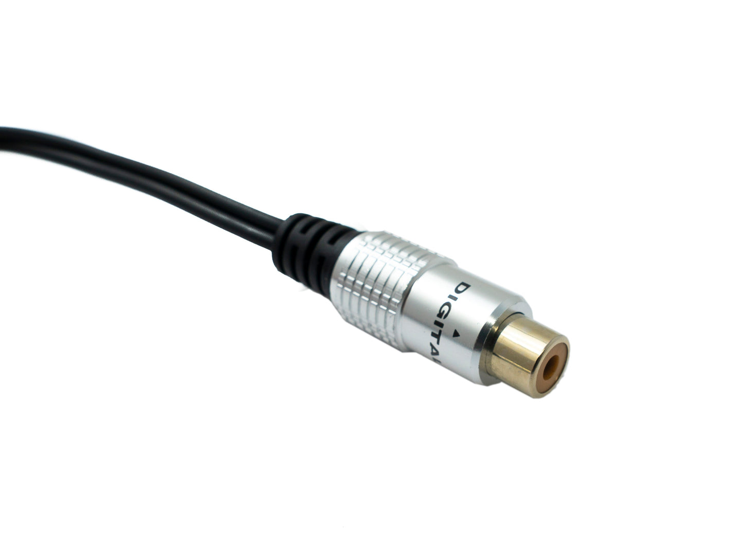 SYSTEM-S Y Cinch RCA cable 25 cm 1-pin socket to 2x plug audio in black