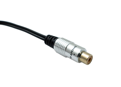 SYSTEM-S Y Cinch RCA cable 25 cm 1-pin socket to 2x plug audio in black