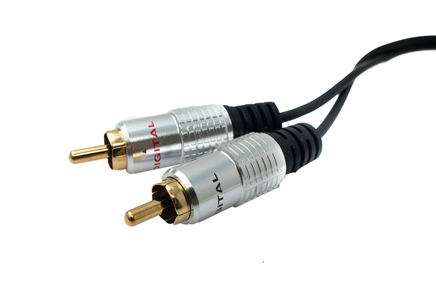 SYSTEM-S Y Cinch RCA cable 25 cm 1-pin socket to 2x plug audio in black