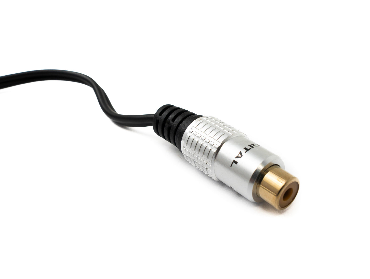 SYSTEM-S Y Cinch RCA Kabel 25 cm 1 polig Buchse zu 2x Buchse Audio in Schwarz