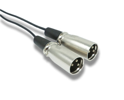 SYSTEM-S Audio Y Kabel 180 cm AUX 6,35 mm TRS Stecker zu 2x XLR 3 polig Stecker