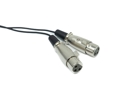 SYSTEM-S Audio Y Kabel 3 m AUX 6,35 mm TRS Stecker zu 2x XLR 3 polig Buchse