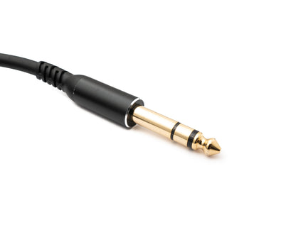 SYSTEM-S Audio Kabel 100 cm 6.35 mm Klinke Stecker zu XLR 3 Pin Buchse in Schwarz