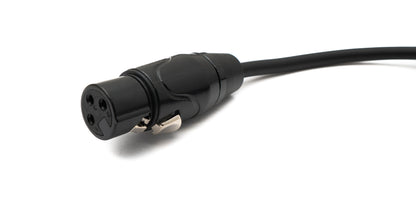 SYSTEM-S Audio Kabel 100 cm 6.35 mm Klinke Stecker zu XLR 3 Pin Buchse in Schwarz