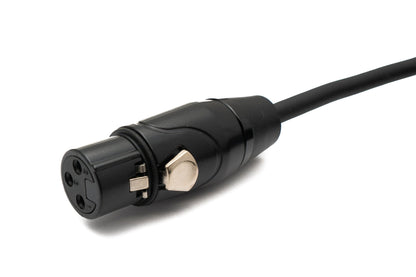 SYSTEM-S Audio Kabel 10 m 6.35 mm Klinke Stecker zu XLR 3 Pin Buchse in Schwarz