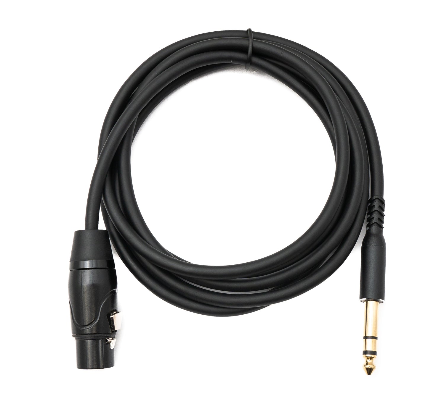 SYSTEM-S Audio Kabel 2 m 6.35 mm Klinke Stecker zu XLR 3 Pin Buchse in Schwarz