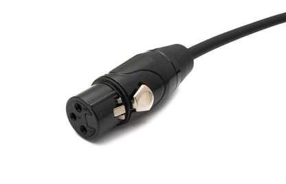 SYSTEM-S Audio Kabel 2 m 6.35 mm Klinke Stecker zu XLR 3 Pin Buchse in Schwarz