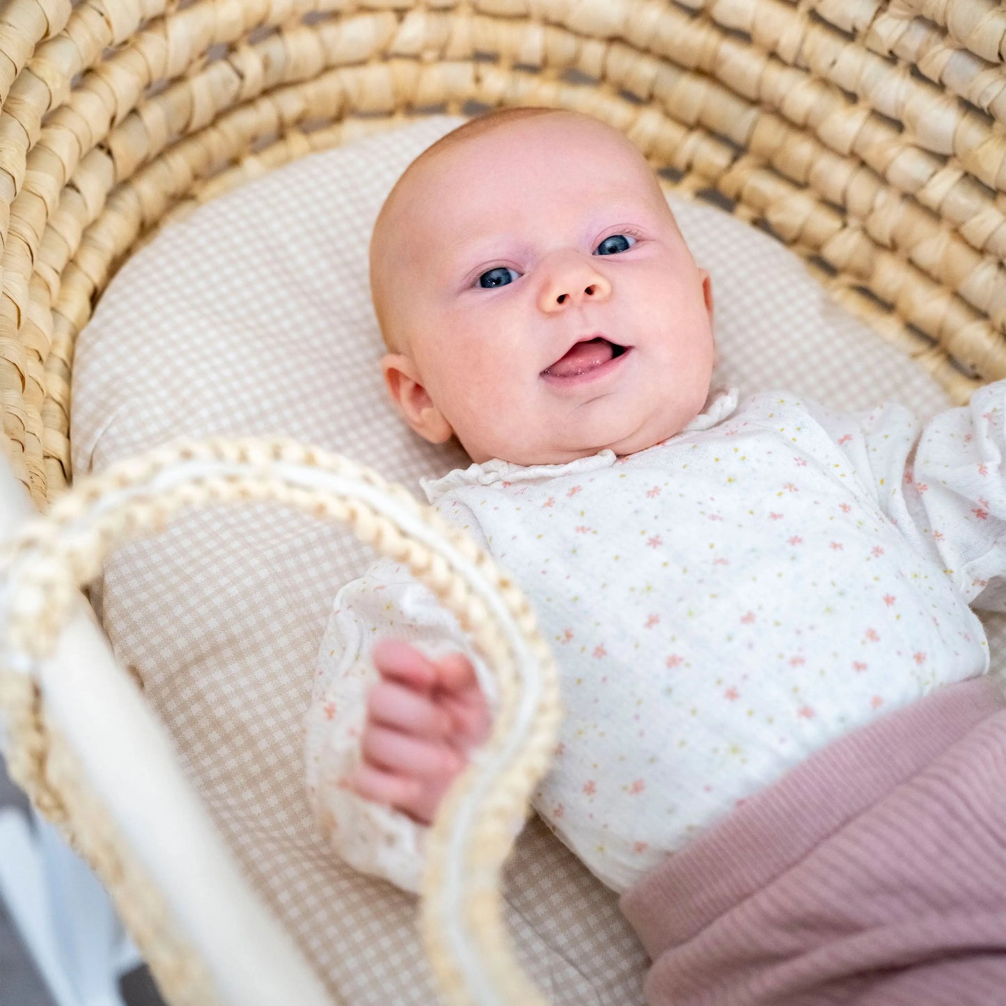 Spannbettlaken Baumwolle Mustern für Wiegen, Babywanne, Moseskorb & Beistellbett