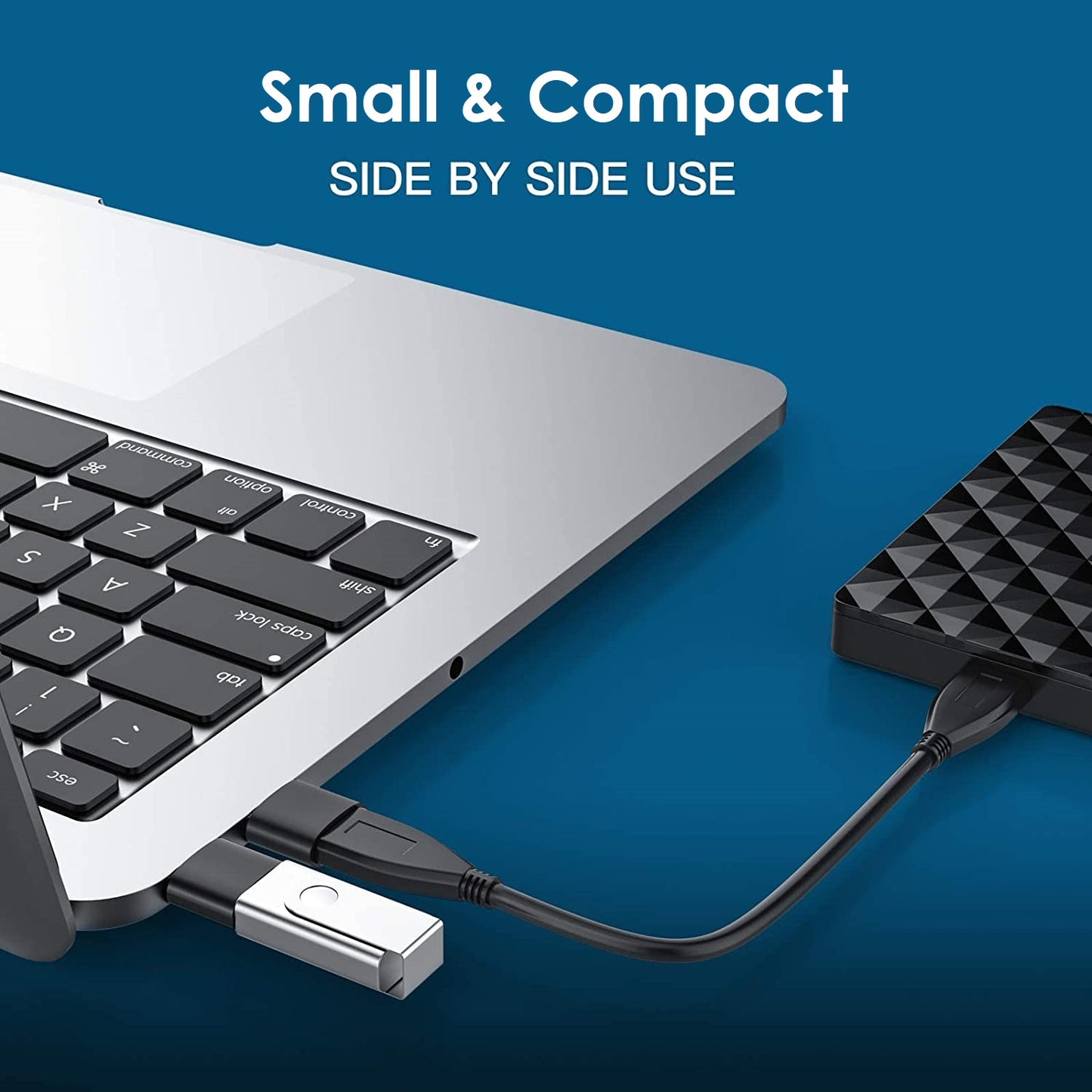 2 Pieces USB-C Male to USB-A Female USB Adapter USB 3.0 OTG