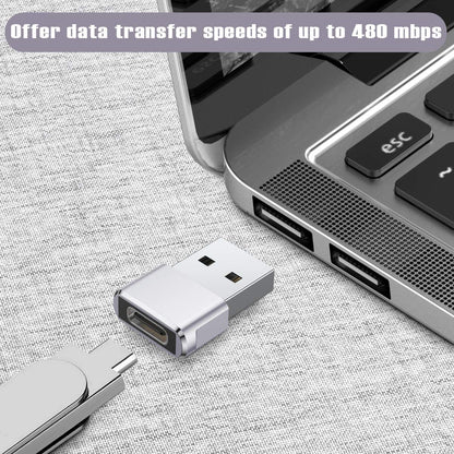 2 Pieces USB-A Male to USB-C Female USB Adapter USB 2.0 OTG
