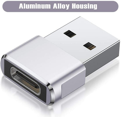 2 Pieces USB-A Male to USB-C Female USB Adapter USB 2.0 OTG
