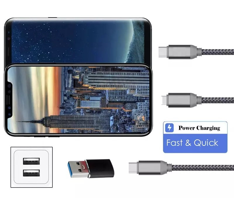 2 Pieces USB-A Male to USB-C Female USB Adapter USB 3.0 OTG