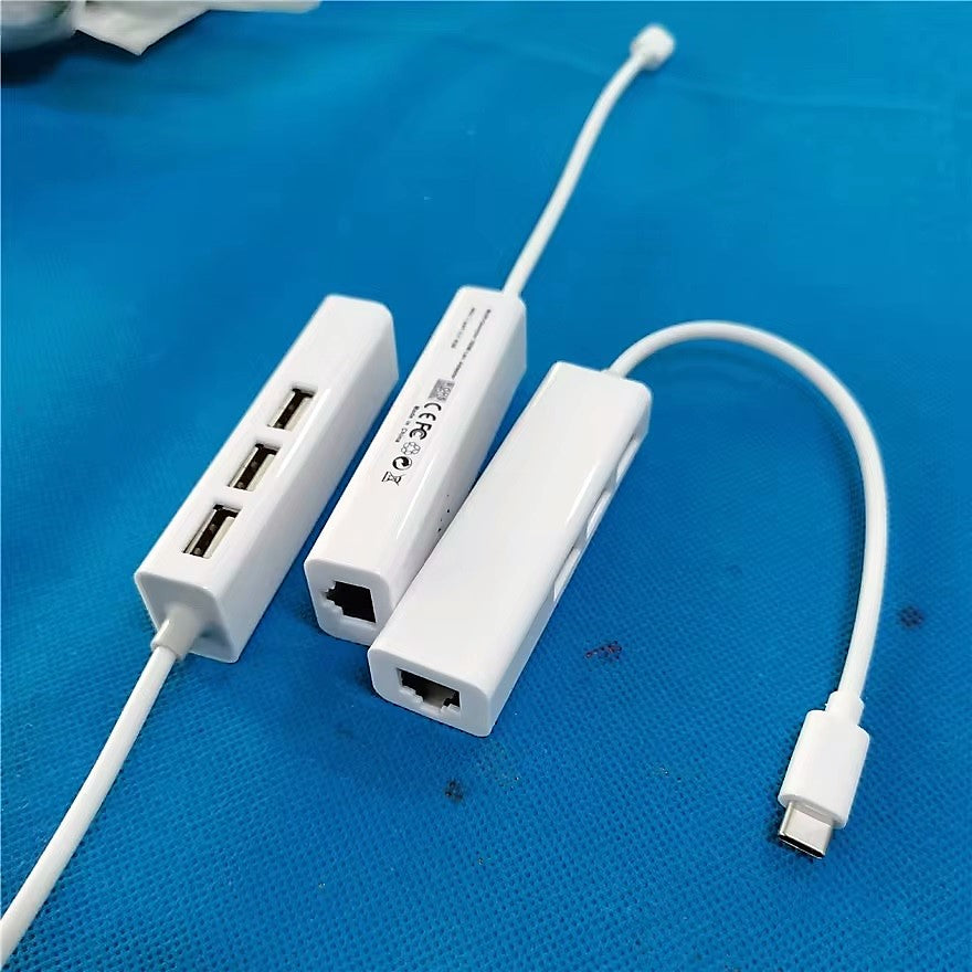 USB-C to RJ45 and 3x USB-A Adapter