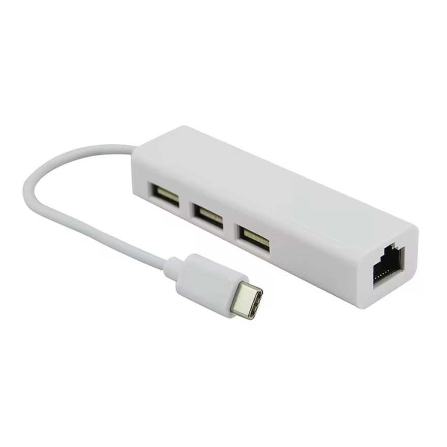 USB-C to RJ45 and 3x USB-A Adapter
