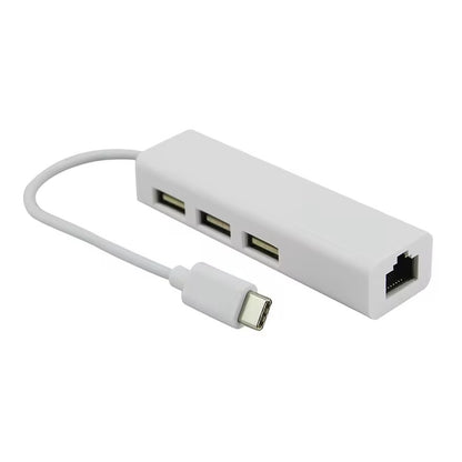 USB-C to RJ45 and 3x USB-A Adapter