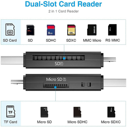 Memory Card Reader USB 2.0 SD Card Reader USB-A Micro USB