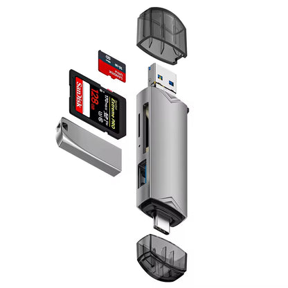 6in1 Memory Card Reader USB 3.0 SD Card Reader USB-A USB-C