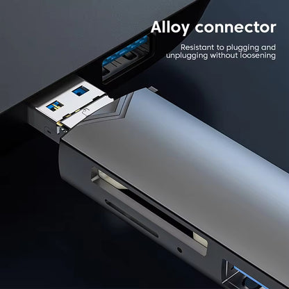 6in1 Memory Card Reader USB 3.0 SD Card Reader USB-A USB-C