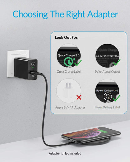 15W Wireless Charger Pad Qi Charger Inductive Charging Station