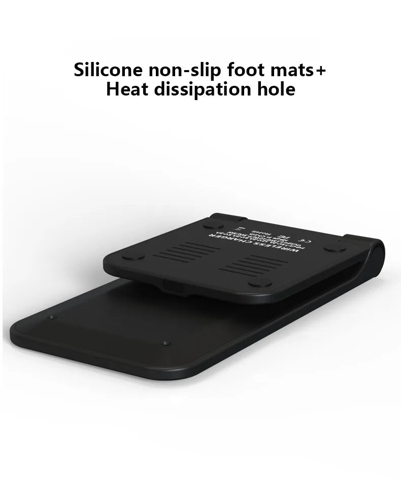 15W Wireless Charger Stand Foldable Qi Charger Inductive Charging Station