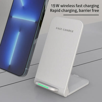15W Wireless Charger Stand Foldable Qi Charger Inductive Charging Station