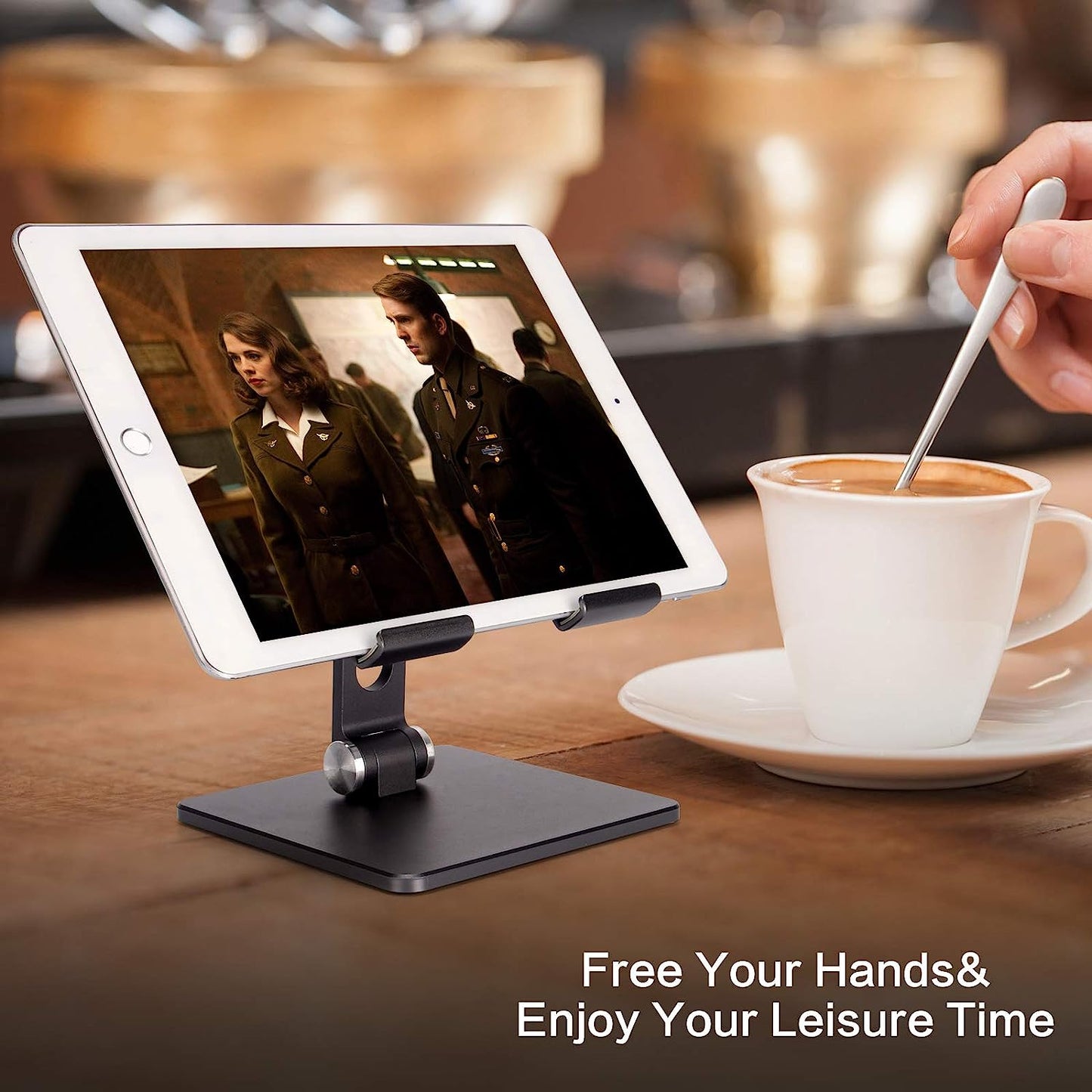 Tablet Stand Foldable Notebook Kindle Holder 4-15.6" Aluminium
