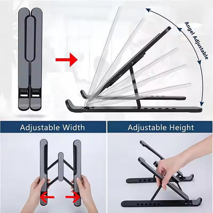 Laptop Stand Foldable Stand Notebook Stand Holder Angle Adjustable Plastic plus Metal