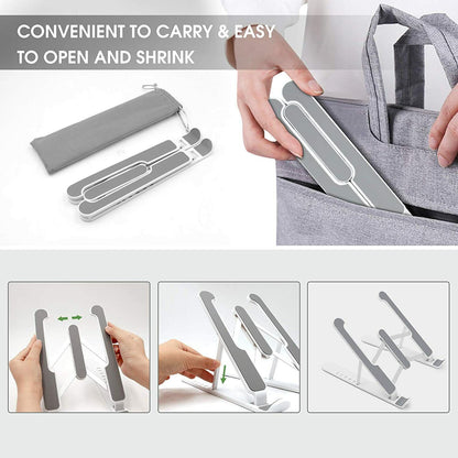 Laptop Stand Foldable Stand Notebook Stand Holder Angle Adjustable Plastic plus Metal