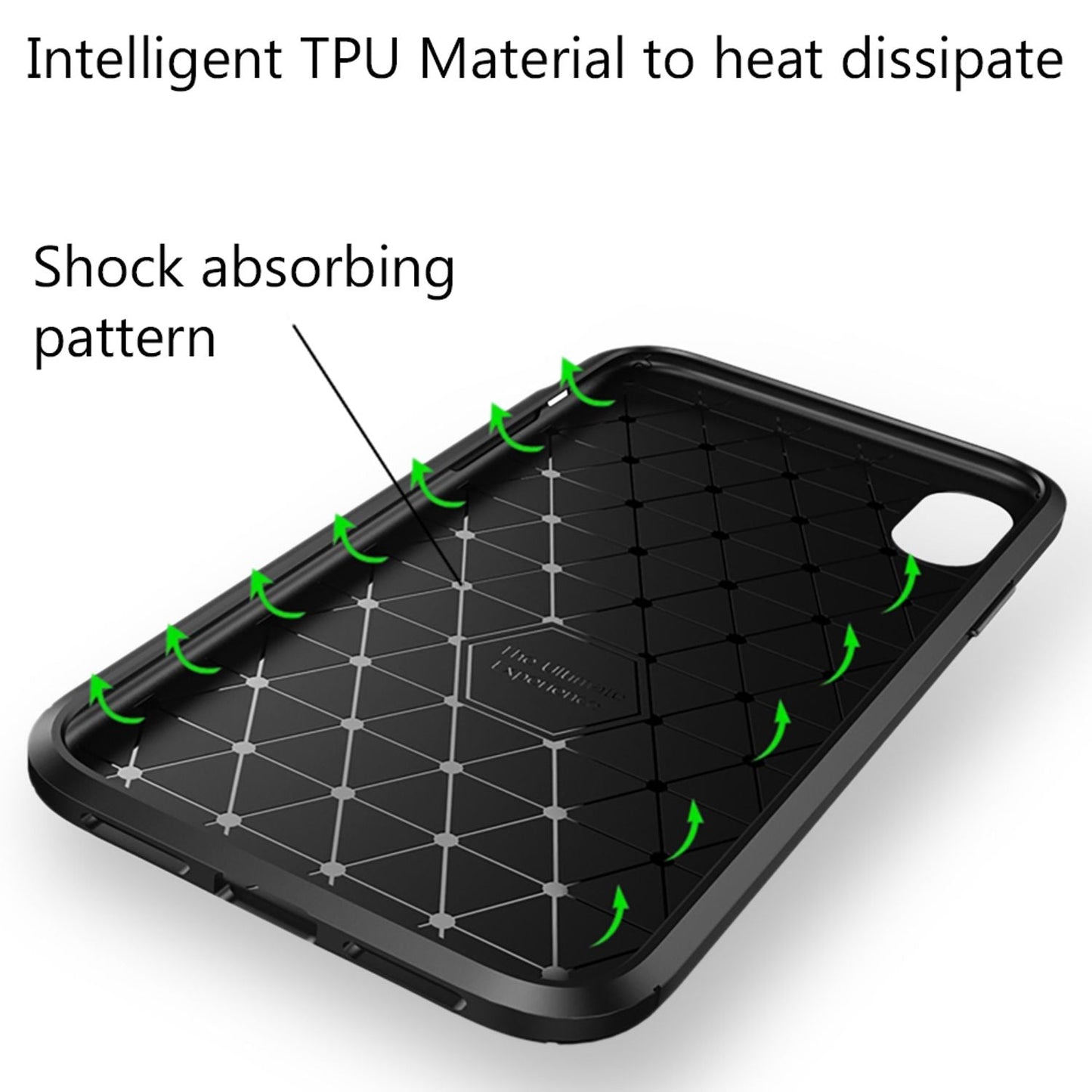 NALIA Silikonhülle für iPhone XR – Rutschfest & Matt – VORTEX (Gebürstete Optik & Carbon Design) – Marke aus Berlin
