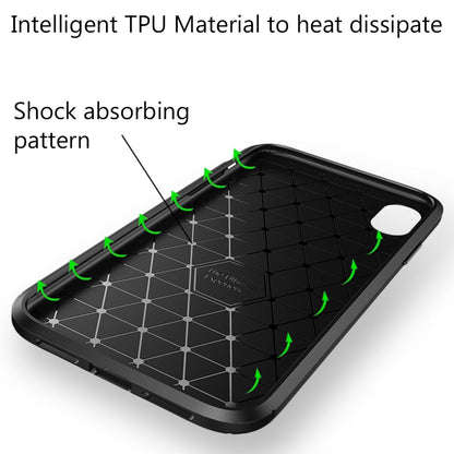 NALIA Silikonhülle für iPhone XR – Rutschfest & Matt – VORTEX (Gebürstete Optik & Carbon Design) – Marke aus Berlin