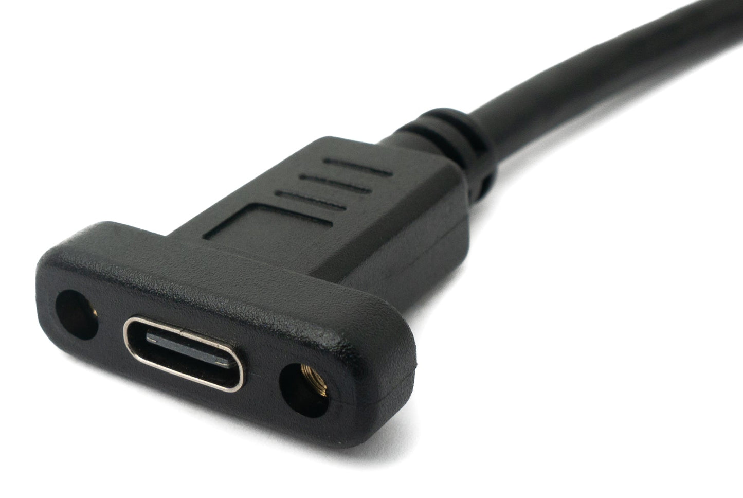 SYSTEM-S USB 3.1 cable 100 cm Type C male to female screw in black