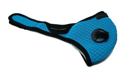 SYSTEM-S Staub Maske austauschbarer Aktivkohle Filter Nylon für Outdoor Jogging Türkis