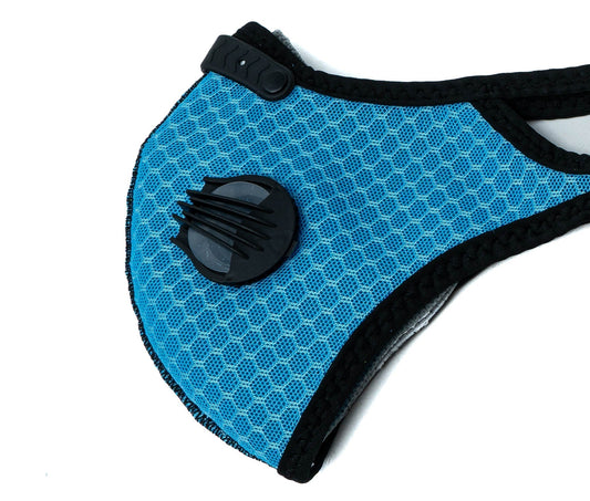 SYSTEM-S Staub Maske austauschbarer Aktivkohle Filter Nylon für Outdoor Jogging Türkis