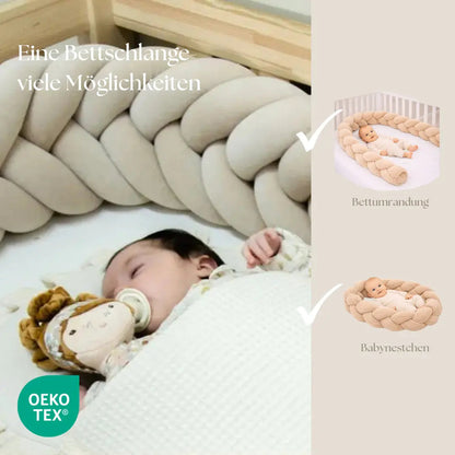 Bettschlange XXL Velours – Fischgräte, Premium-Schutz