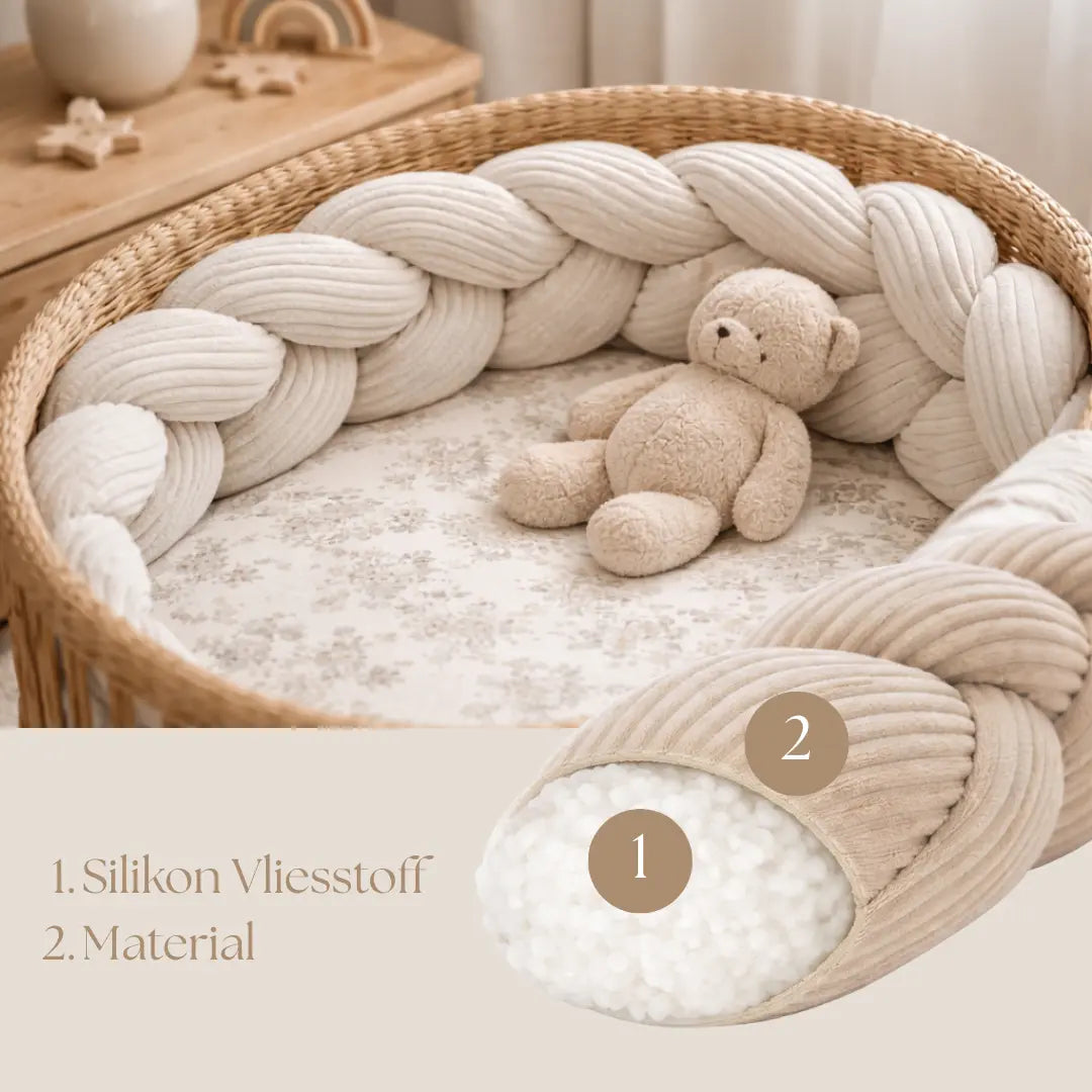 Bettschlange Cord – geflochten für Babybett