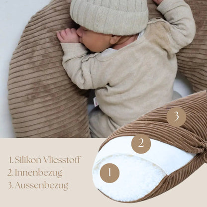Stillkissen U-Form Cord – abnehmbarer Bezug