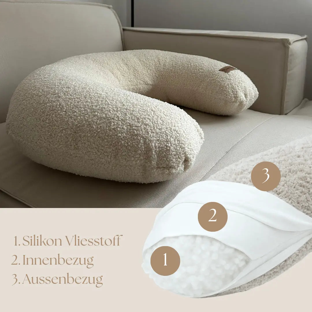 Stillkissen U-Form Bouclé – Oeko-Tex zertifiziert
