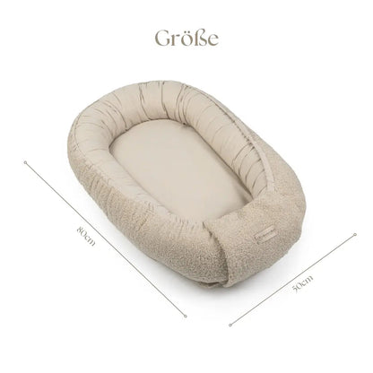 Babynest Bouclé beige – kuschelig & mitwachsend