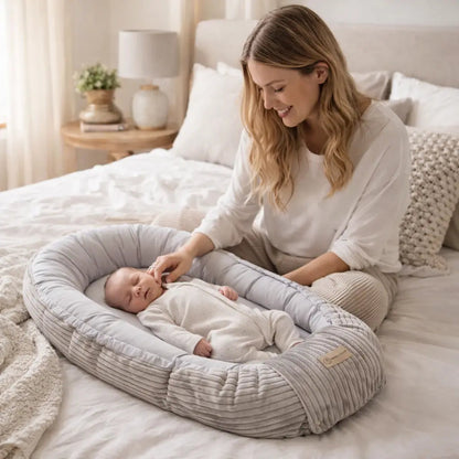Babynest Cord creme – weich & mitwachsend