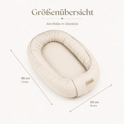 Babynest Baumwolle beige – mitwachsender Baby-Kokon