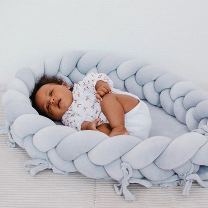 Babynest & Bettschlange 2in1 Velours – mitwachsend