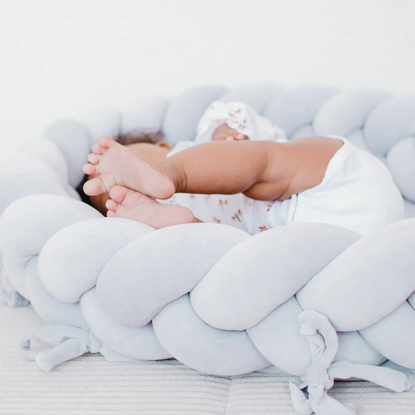 Babynest & Bettschlange 2in1 Velours – mitwachsend